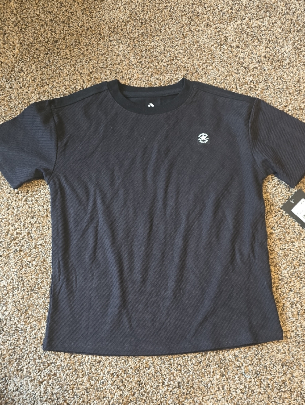 Converse Boys Black T Shirt Size M 9-10